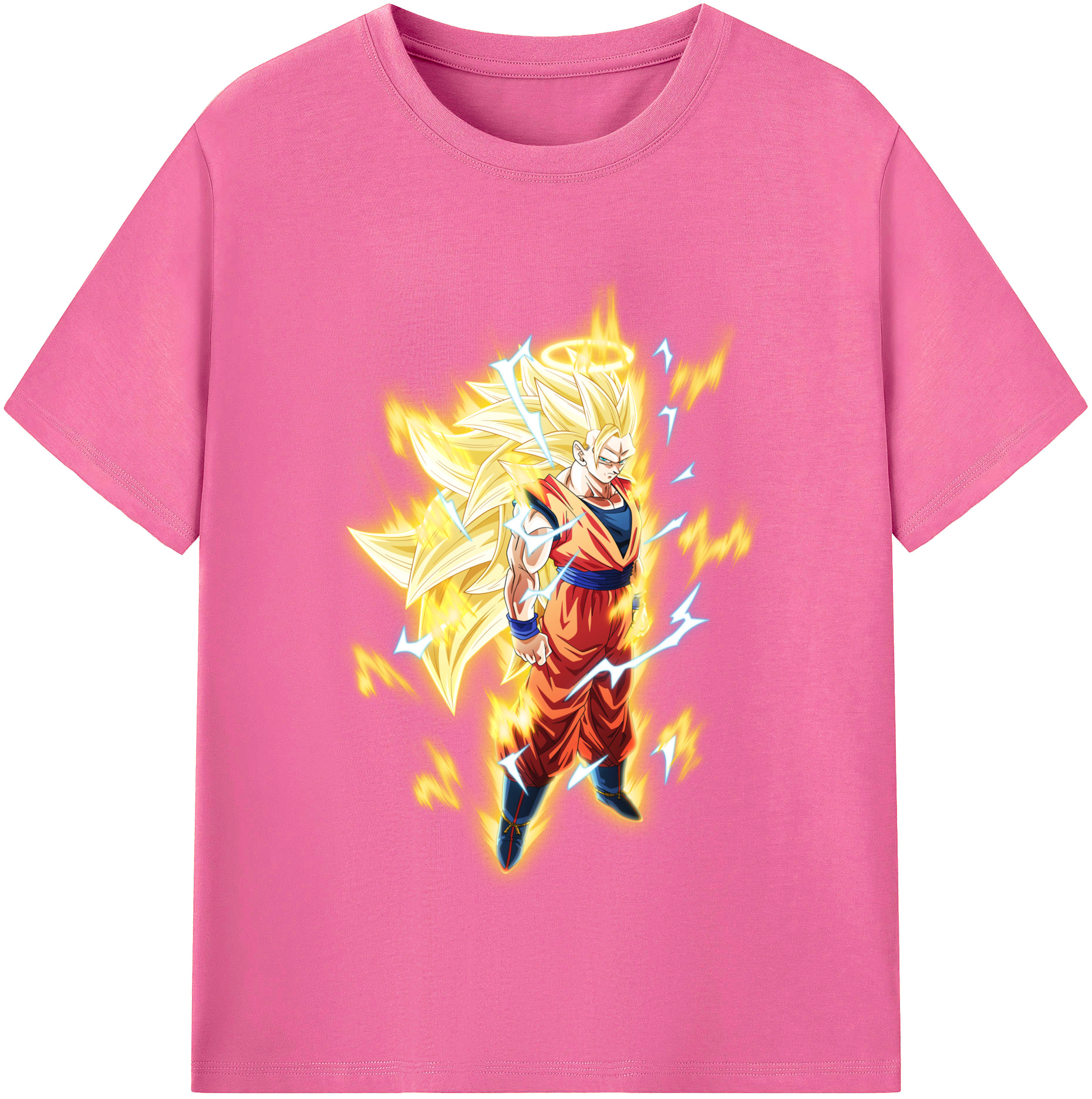 （画像用） ドラゴンボール 孫悟空（そん ごくう）Son Goku カカロット DRAGON BALL Kakarotto レディースカジュアルプリントTシャツ（綿100％）
